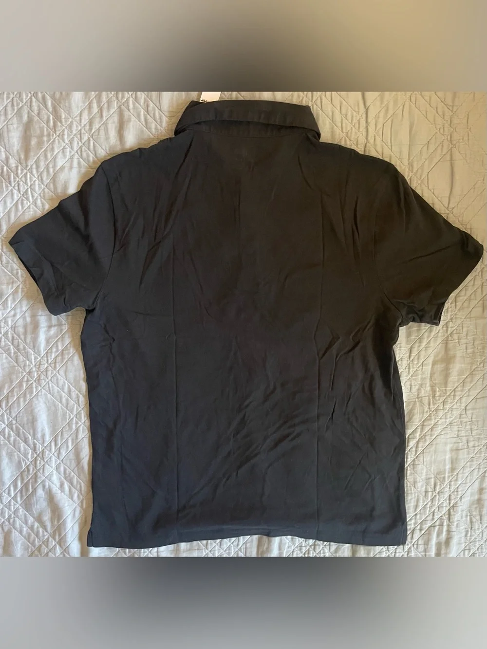 J. CREW Classic Untucked sueded cotton polo shirt in Black Size M BW395
